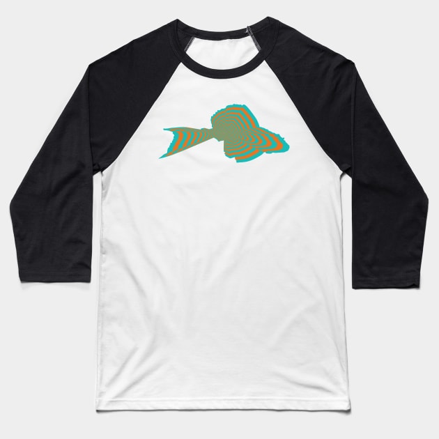 Pleco Psychedelic Baseball T-Shirt by Kaaassspeeerrr